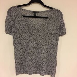 Eileen Fisher V Neck Woven Fabric Top Size S